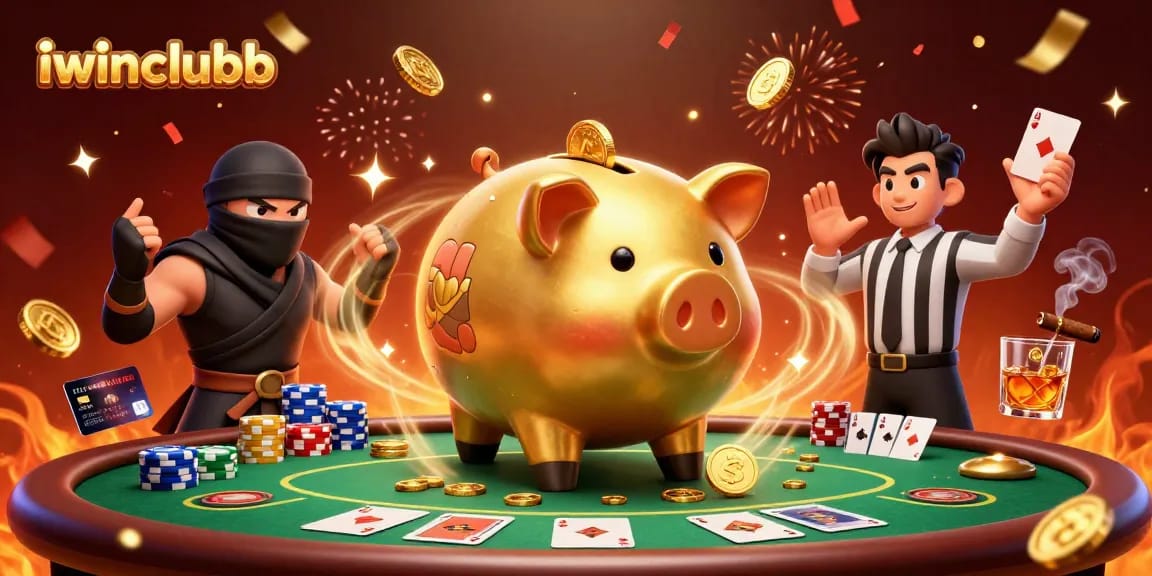 Engage with iwinclubb and experience an epic showdown of skills in this 3D casino scene.