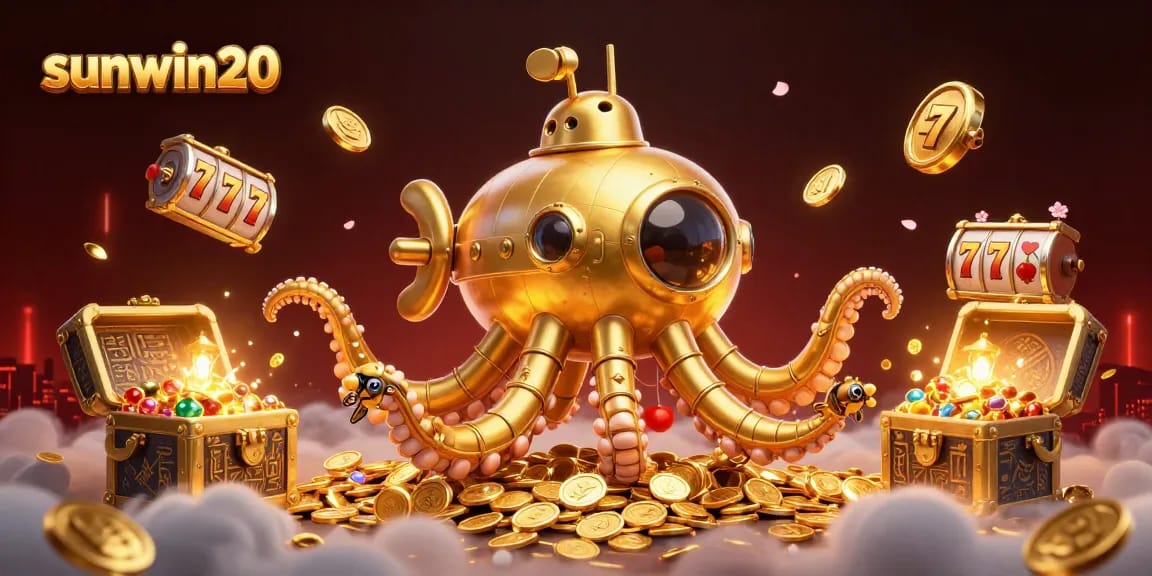 Join sunwin20 in a vibrant underwater jackpot scene full of treasure and excitement.