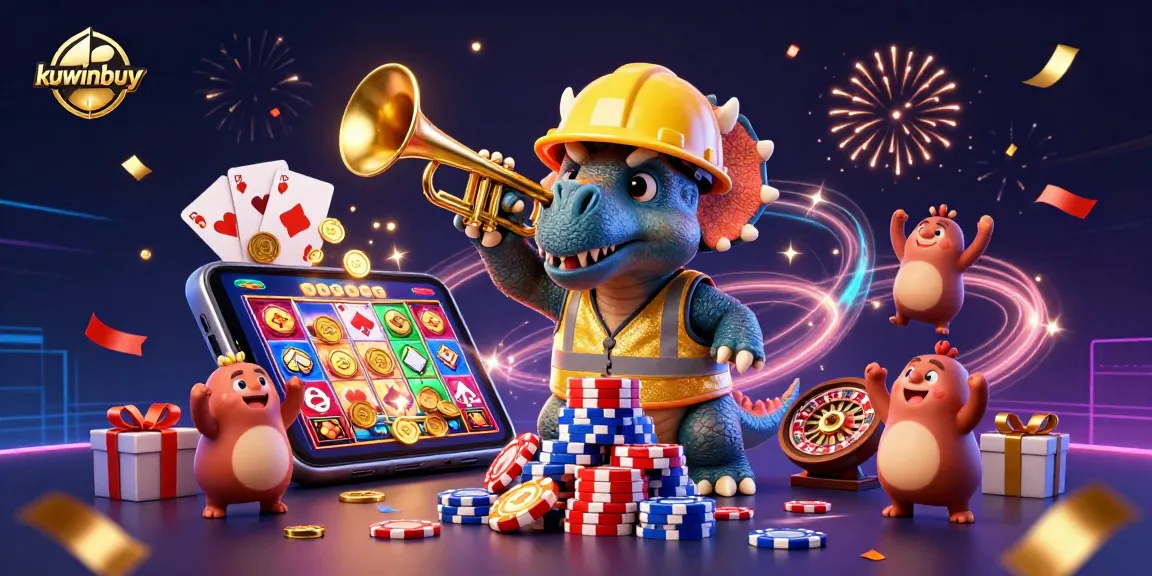 kuwinbuy engages players in a colorful casino scene filled with excitement and layered elements.