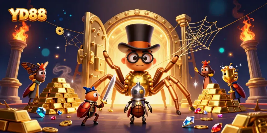 Experience the excitement of YD88 casino games in a vibrant, dynamic 3D scene.