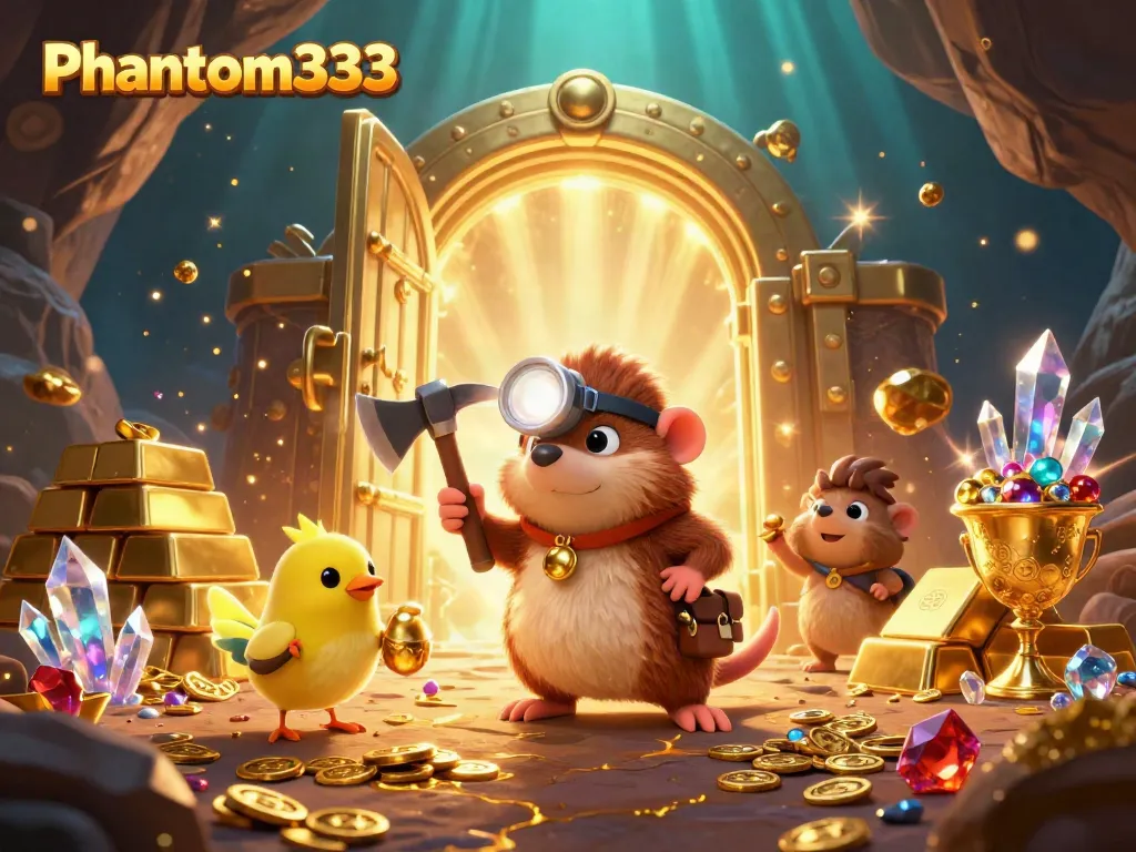 Engage with Phantom333's exciting gameplay as our treasure hunter mole discovers riches in an underground casino.