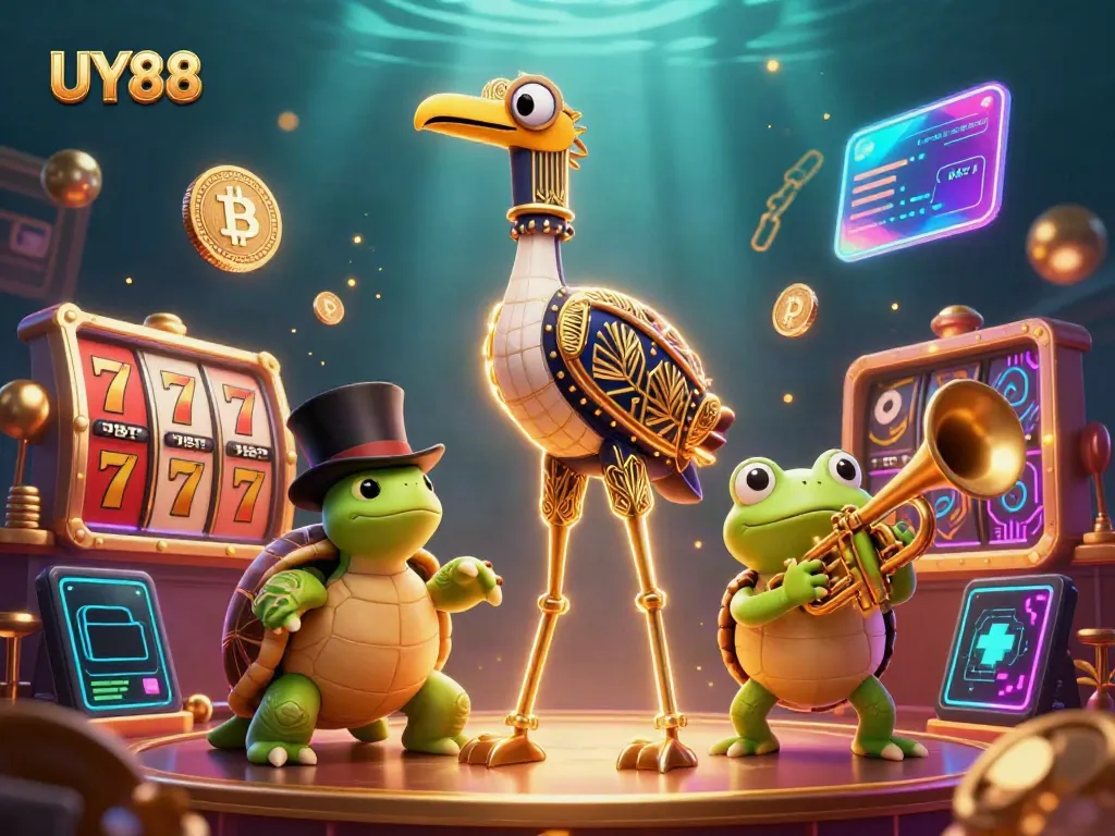 Experience thrilling gaming adventures with UY88, vibrant characters, and popular slot elements.