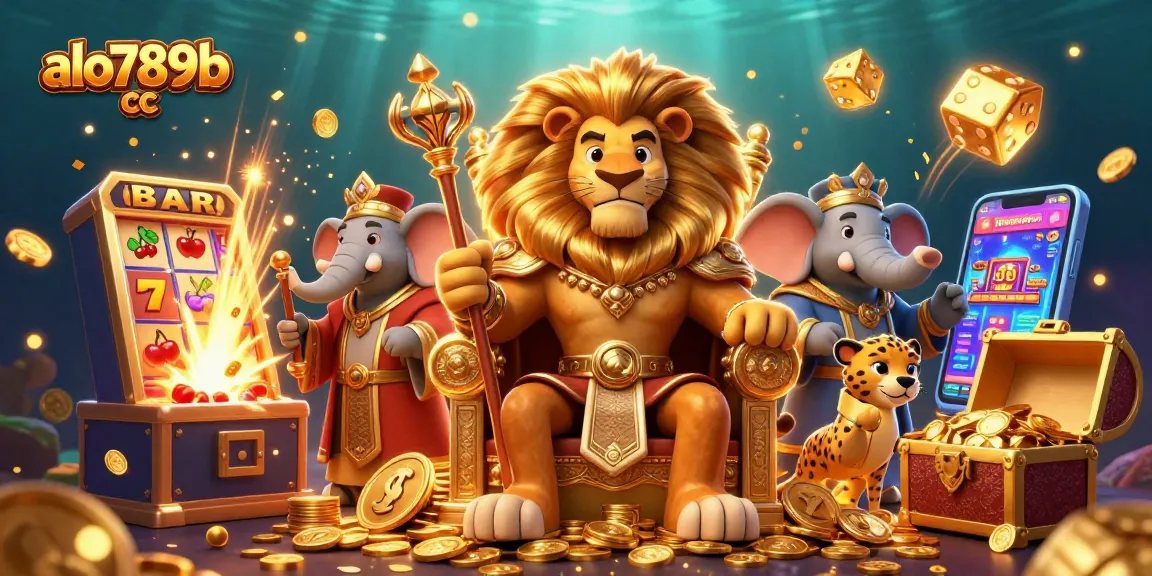 Experience exhilarating gaming at alo789b cc with vibrant characters and dynamic casino elements in a rich 3D scene.