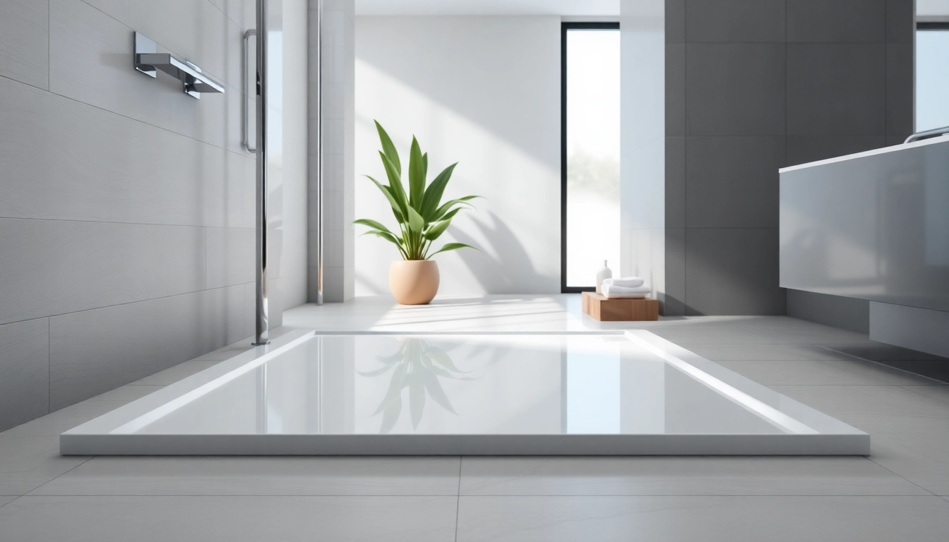 Install a modern 800 x 800 shower base for a sleek bathroom upgrade.