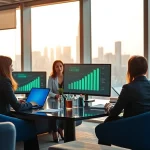 Quickplus Business Consultants aiding in strategy discussions with modern technology.