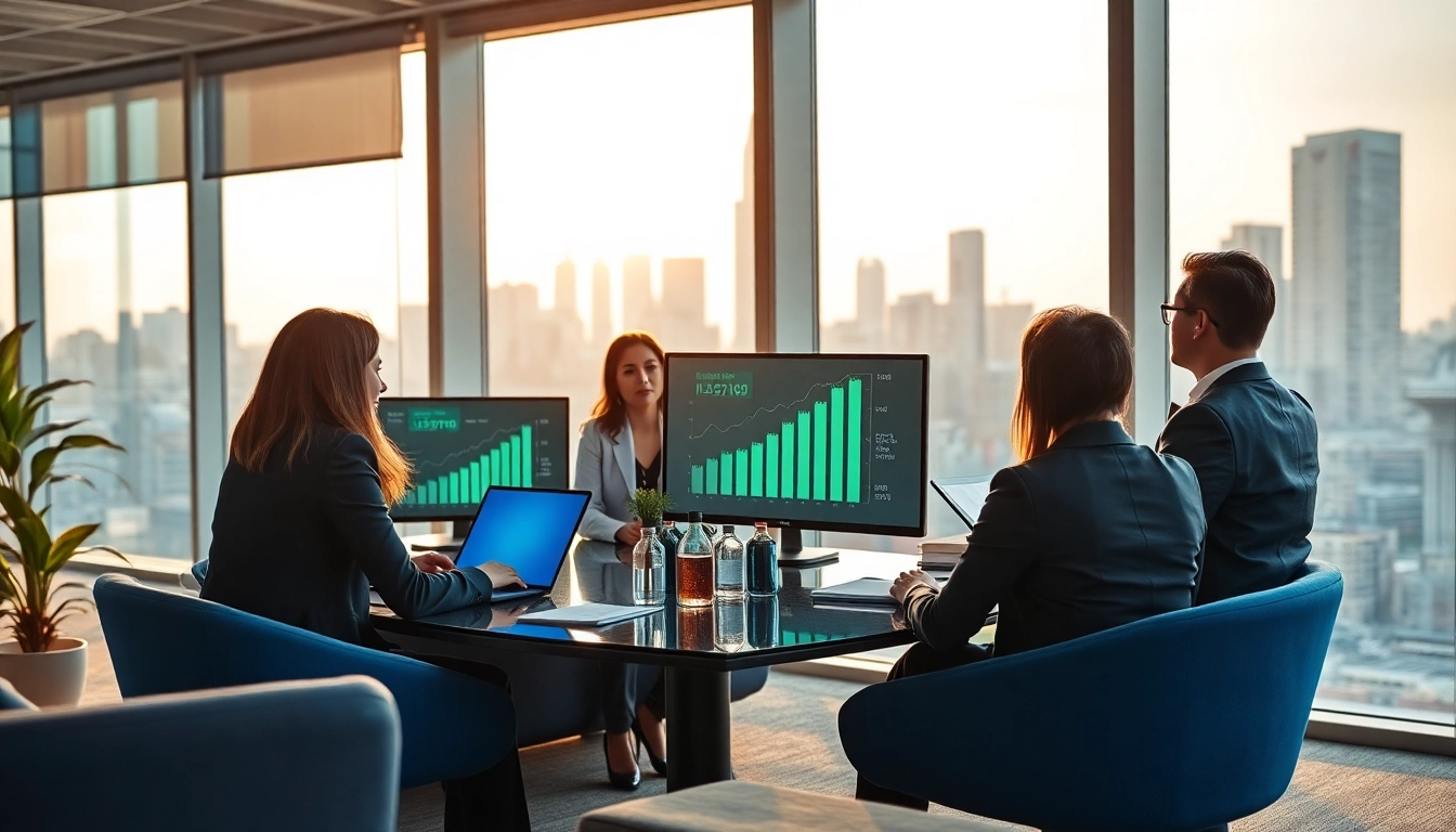 Quickplus Business Consultants aiding in strategy discussions with modern technology.