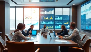 Analyzing b2b competitive intelligence data in a professional business setting with team collaboration.