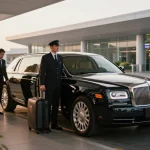Elegant Lincoln Continental for a Plainfield to O’Hare limousine service, luxurious airport transfer scene.