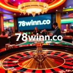 Exciting casino gameplay at 78winn.co featuring roulette, poker chips, and vibrant ambiance.