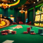 Experience the thrill of high-stakes betting at https://f168.tools/ with an elegant poker table scene.