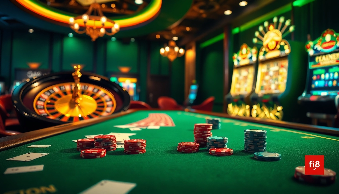 Experience the thrill of high-stakes betting at https://f168.tools/ with an elegant poker table scene.