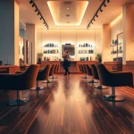 Luxury hair salons interior showcasing elegant design and professional service.