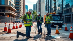 Utility surveyors London utilizing advanced GPR technology for accurate underground mapping in an urban environment.