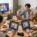 Pemain dengan antusias menunggu hasil HK Malam Ini dalam suasana taruhan online yang mendebarkan