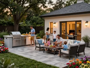 Paver companies near me creating stunning outdoor living spaces with elegant paver patios.