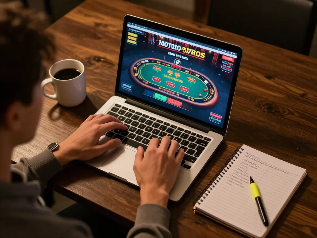 Tham gia cược trực tuyến qua Link 12bet trên một thiết lập chơi game tại nhà với bàn dealer trực tiếp.