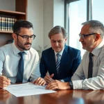 Clearwater truck accident lawyer consulting with a client in a professional office setting.