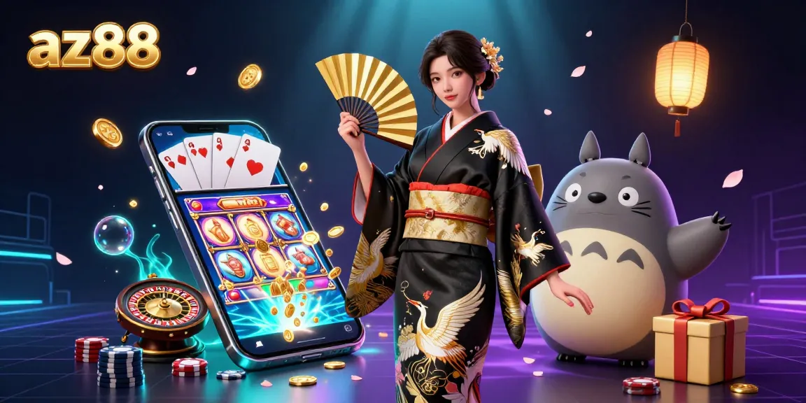 Experience the excitement of az88 gaming with dynamic slot reels and vibrant characters.