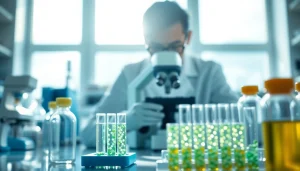 Examine the role of peptides at https://hydroresearchpeptides.com/ with a researcher in a lab.