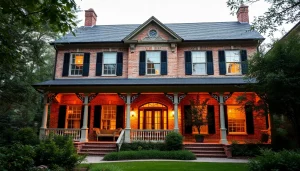 Renovated colonial home showcasing beautiful architecture in a vibrant garden setting for colonial home renovation.