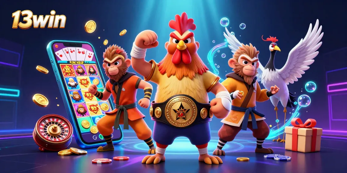 Boost your gaming at 13win with action-packed slots and captivating characters in this vibrant scene.