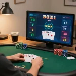Engaged player strategizing during an online poker session at five88 with a competitive edge.