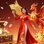 Engage with fly88 in a vibrant 3D casino scene, blending culture and gaming excitement.