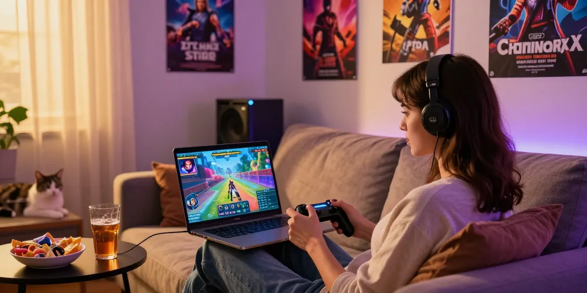 Engaging scene of a young woman playing an adult game in a cozy home setting.