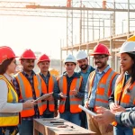 Experience construction training with professionals collaborating on-site to enhance skills.