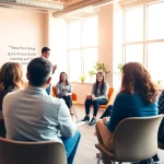 Engaging business coach los angeles conducting a session in a bright, modern office.