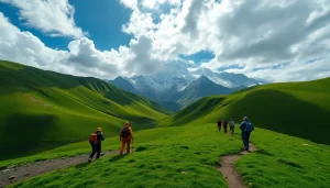 Trekking on the sandakphu trek with breathtaking views of Everest and surrounding nature.