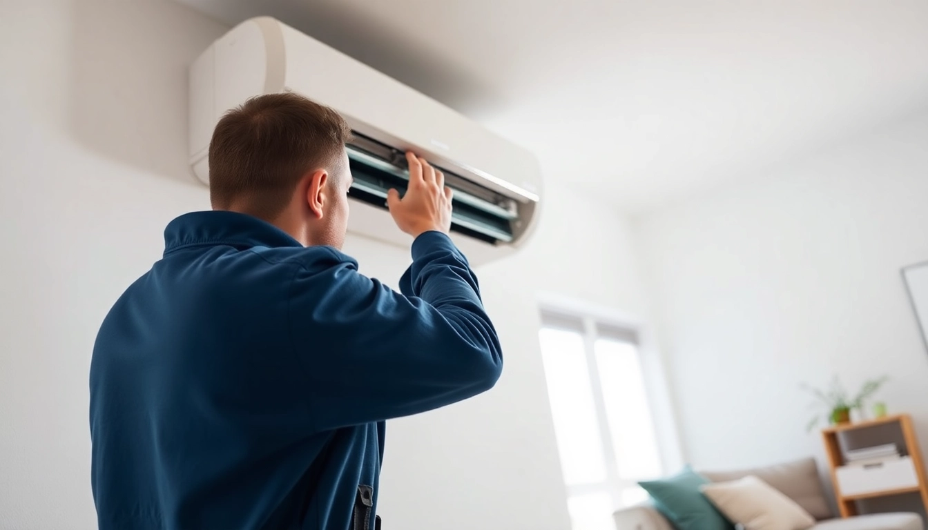 Install American Standard AC unit with professional technicians in a modern home setting.