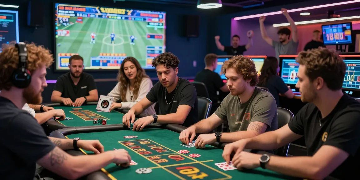 Exciting gambling experience at 181bet with players immersed in sports betting, casino games, and e-sports tournaments.