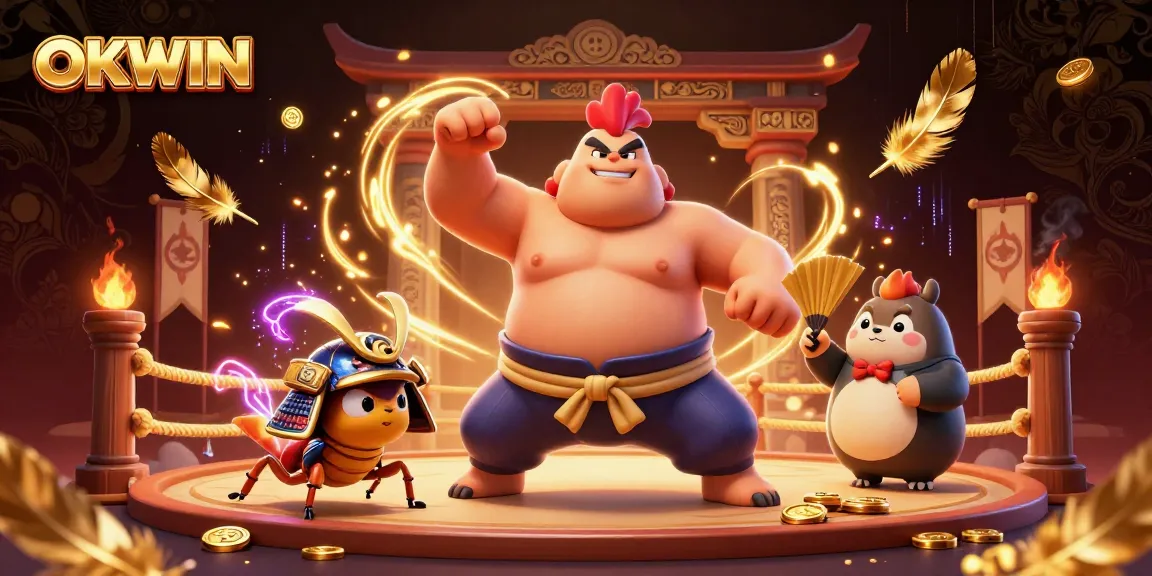 Engage in thrilling combat with OKWIN’s powerful sumo wrestler and fierce samurai cricket.