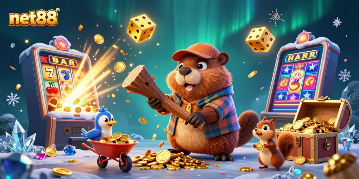 Experience the excitement of net88 with our vibrant 3D digital illustration showcasing animated casino fun.