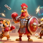Experience thrilling sports betting action with xoilac featuring dynamic characters in a vibrant arena.